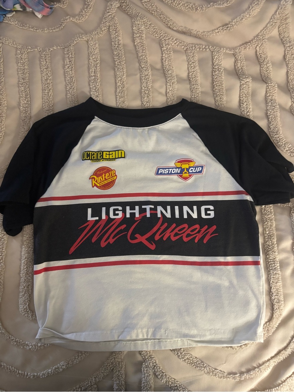 Lightning McQueen Racing Graphic Tee - Black & White